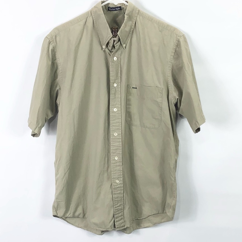 Gant Washer Poplin short sleeve button front shirt men’s Size Medium